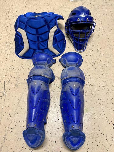 Used All Star Catcher's Set with 2 Youth Catchers Mitts