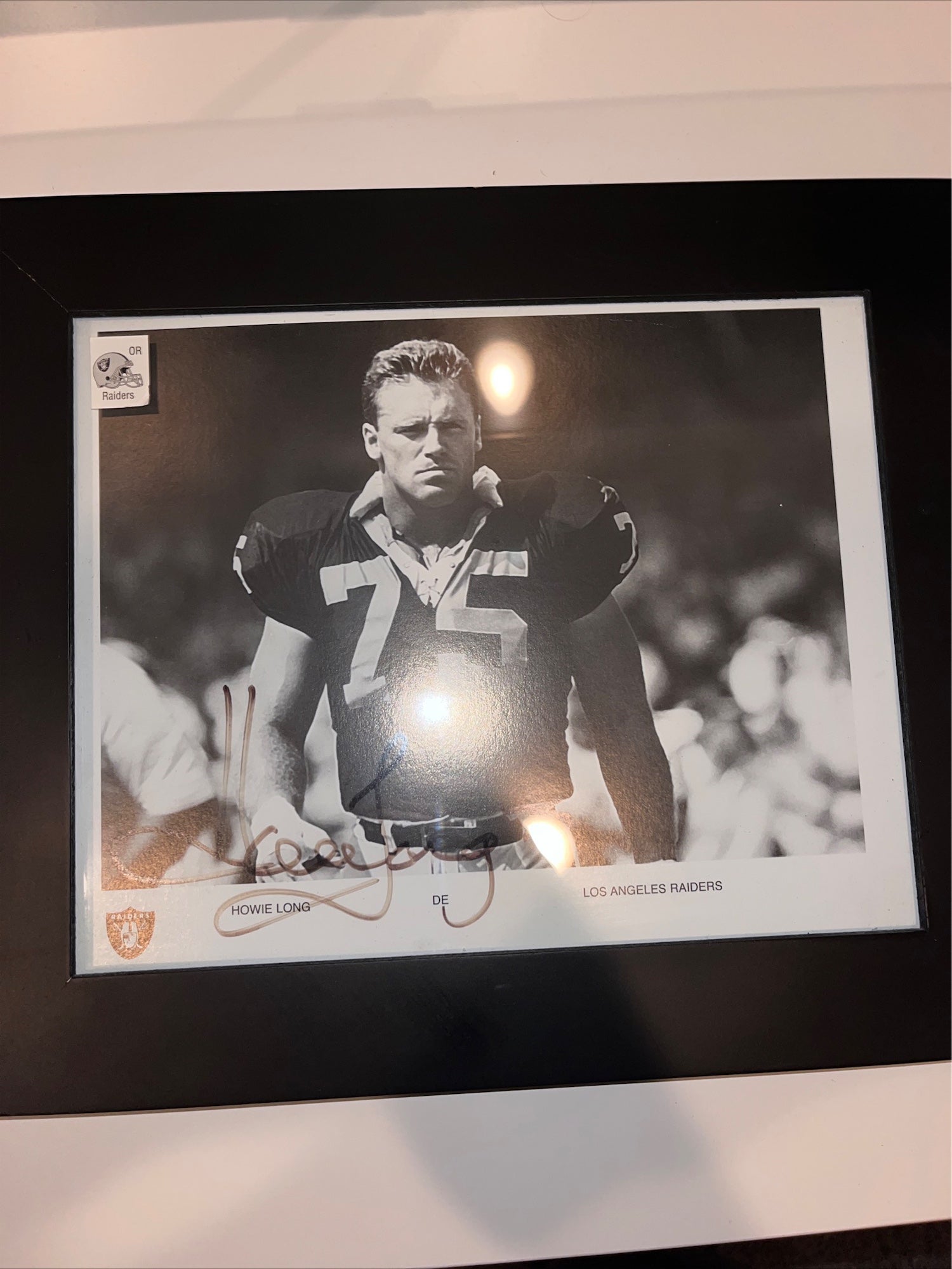 Howie Long Autographed Photo - Raiders 8x10