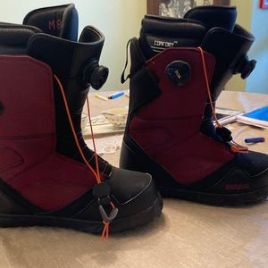 Used Men's Size 8.5 (Women's 9.5) Thirty Two STW Double BOA Snowboard Boots Soft Flex Freestyle