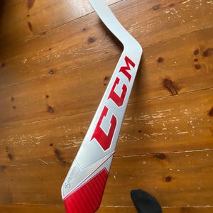 25.5” New Custom White/Red CCM Premier 2 Goalie Hockey Stick-Regular