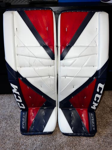 34" CCM Eflex 5 Goalie Leg Pads Pro Stock