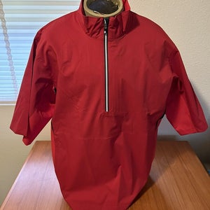 BRAND NEW FootJoy HydroLite Short Sleeve Rain Jacket Mens Large Red Tonal