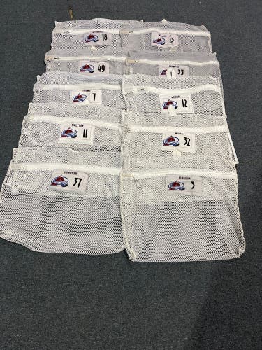 Used White Large Colorado Avalanche Laundry Bags Pick Your Number