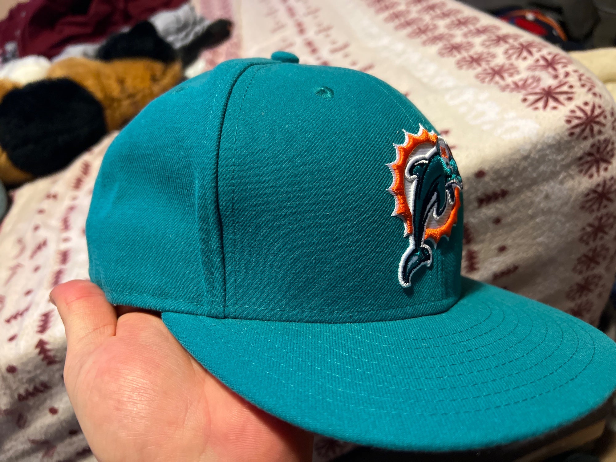Miami Dolphins $ 3/8 Sideline On Field 59fifty Teal