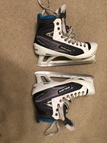 Senior Used Bauer Reactor 5000 Hockey Goalie Skates Regular Width Size 9