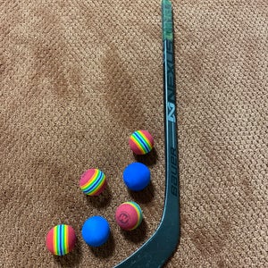 Knee Hockey/Mini Sticks- One Stick And 6 Balls