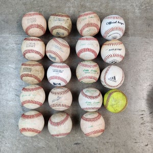 Mixed Lot of 19 used Baseballs