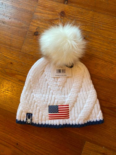 White New One Size Fits All Spyder Hat