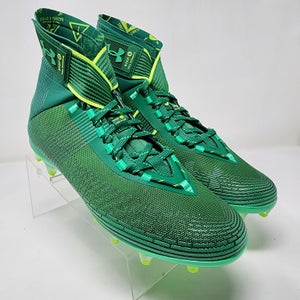 Nike Football Cleats Mens 9 Green Vapor Highlight MC Spell Out Logo Flex