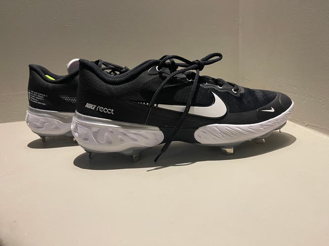 Nike Alpha Huarache Elite 3 Low Metal Cleats Men’s Size 11.5 Black, New W/Box No Lid, Authenticated