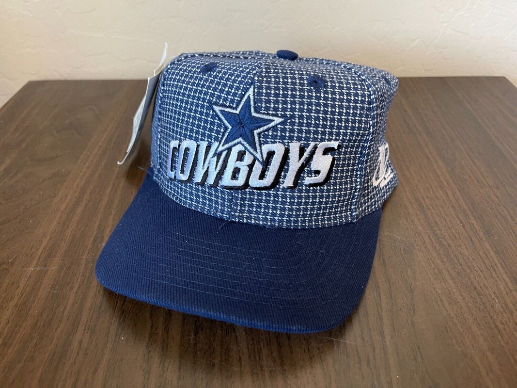 Dallas Cowboys NFL FOOTBALL LOGO ATHLETIC GRID VINTAGE 1990s Adjustable Cap Hat!