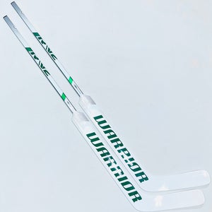 New 2 Pack Braden Holtby Custom White/Green Warrior Ritual V2 Pro + Goalie Hockey Stick-28" Paddle
