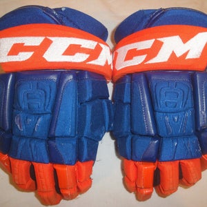 CCM HGCLPX Pro Stock Hockey Gloves 14" Islanders AHL NHL Used (9616)