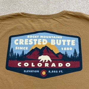 Crested Butte Colorado T Shirt Men 2XL Adult Mountain USA Ski Outdoors Nature