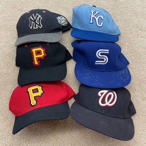 MLB Baseball Hat Lot Fitted 7 1/8 Pirates Nationals New Era Vintage Group of 6