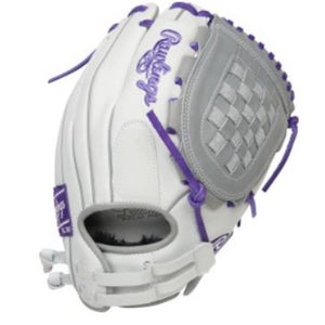 New Rawlings Liberty Advanced Fastpitch Glove 12" Rht White Purple Grey #rla1203wpg
