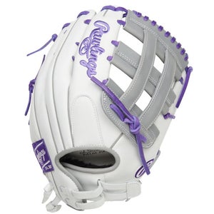 New Rawlings Liberty Advanced Fastpitch Glove 12.75" Rht White Purple #rla1275sb6wpg