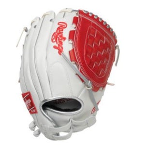 New Rawlings Liberty Advanced Fastpitch Glove 12" Rht White Scarlet #rla1203wsp