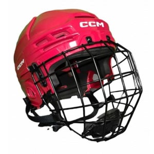 New Ccm Tacks 70 Helmet Combo Red Large