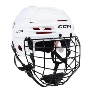 New Ccm Tacks 70 Helmet Combo White Junior #ht70cjr