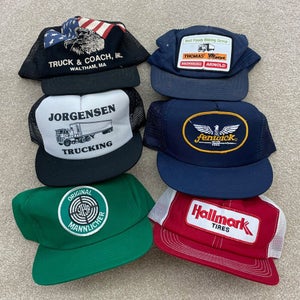 Trucker Hat Lot Mesh Baseball Cap Vintage 80s 90s Restore Corduroy Group of 6