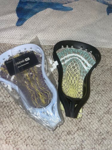 2 Stringking lacrosse heads Mark 1 and Legend Int.
