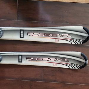 130cm ROSSIGNOL EDGE ADULT SKIS w/Rossignol Easy Adjust To Most Adult Boot *USED* CLEAN/READY TO USE
