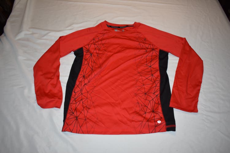 Boy's Xersion Long Sleeve Quick-Dri Shirt, Red/Black, medium (10-12) - Great Condition!