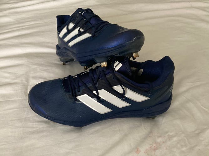Adidas Adizero Afterburner 8 Navy Blue Metal cleats New size 10.5