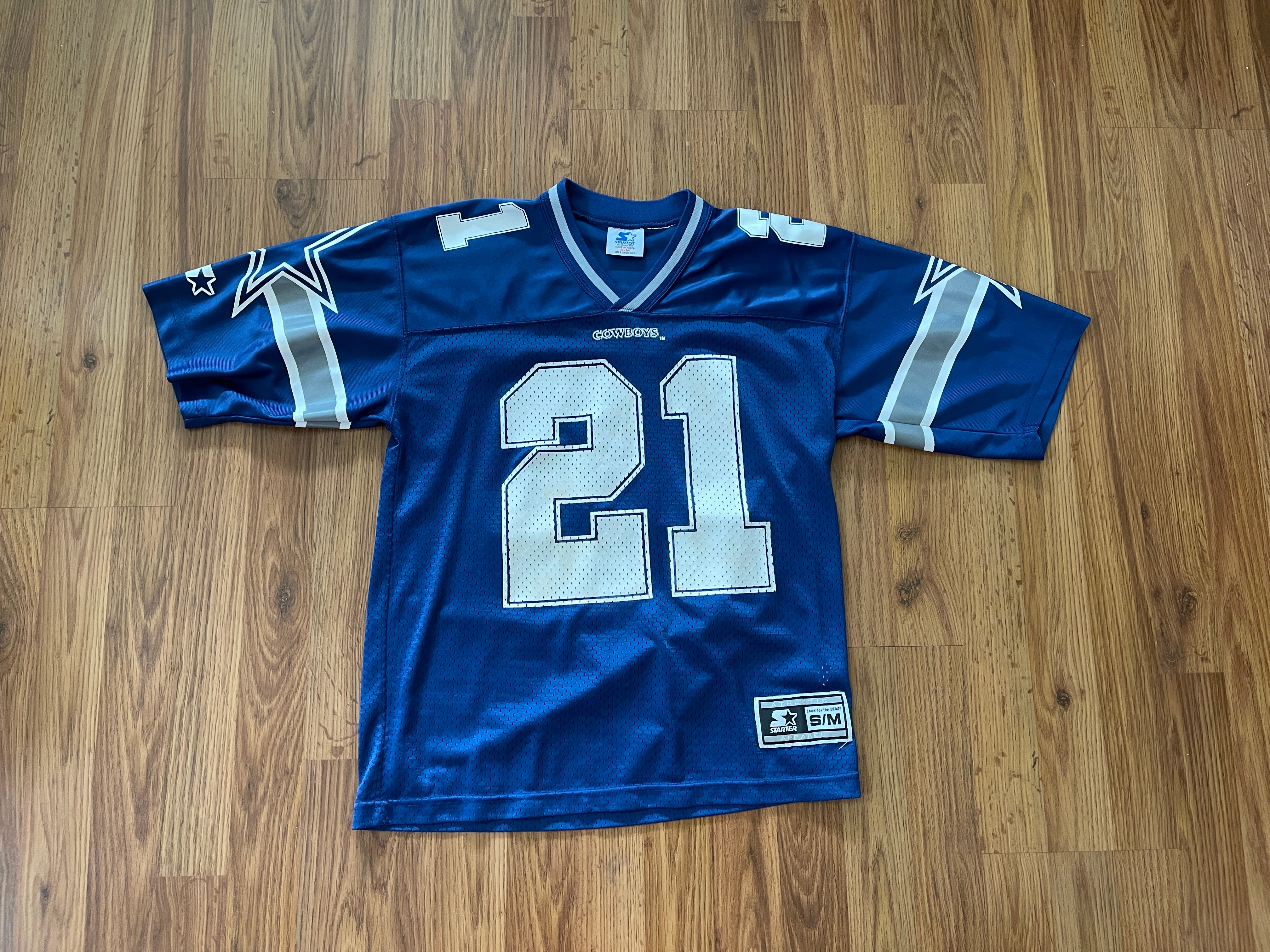 DALLAS COWBOYS #21 DEION SANDERS SEWN ON JERSEY MITCHELL & NESS NFL  SIZE 58 NWT