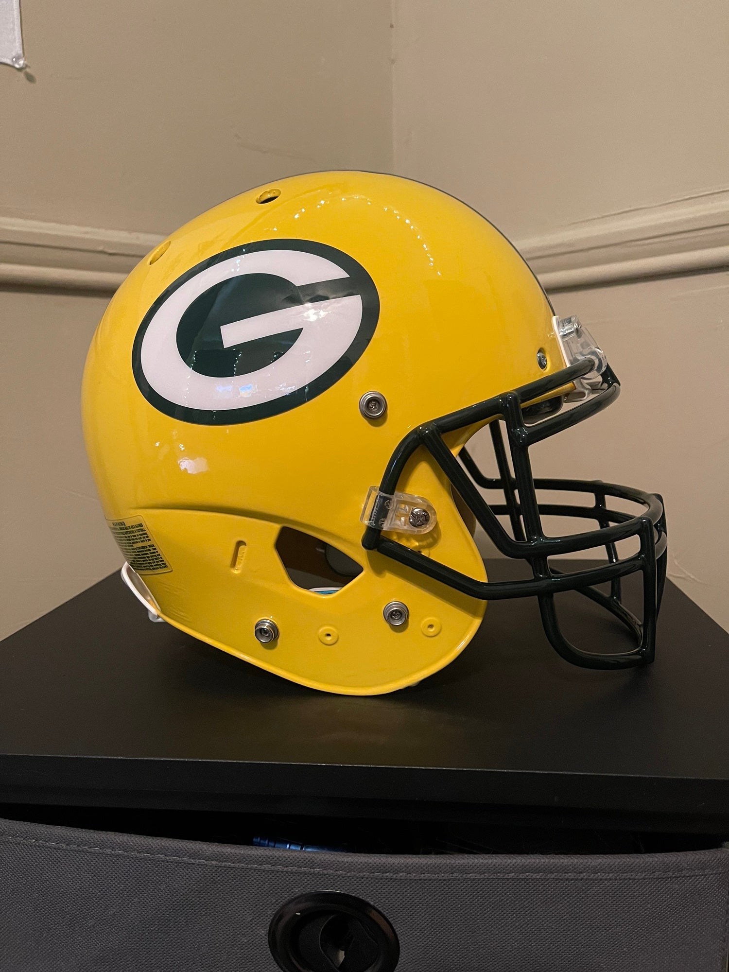 Helmets Green Bay Packers Helmet Is Shown On A Dark Background