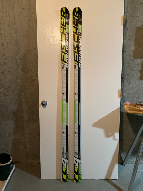 Used Men's Fischer 193 cm Racing RC4 World Cup GS Skis Without Bindings