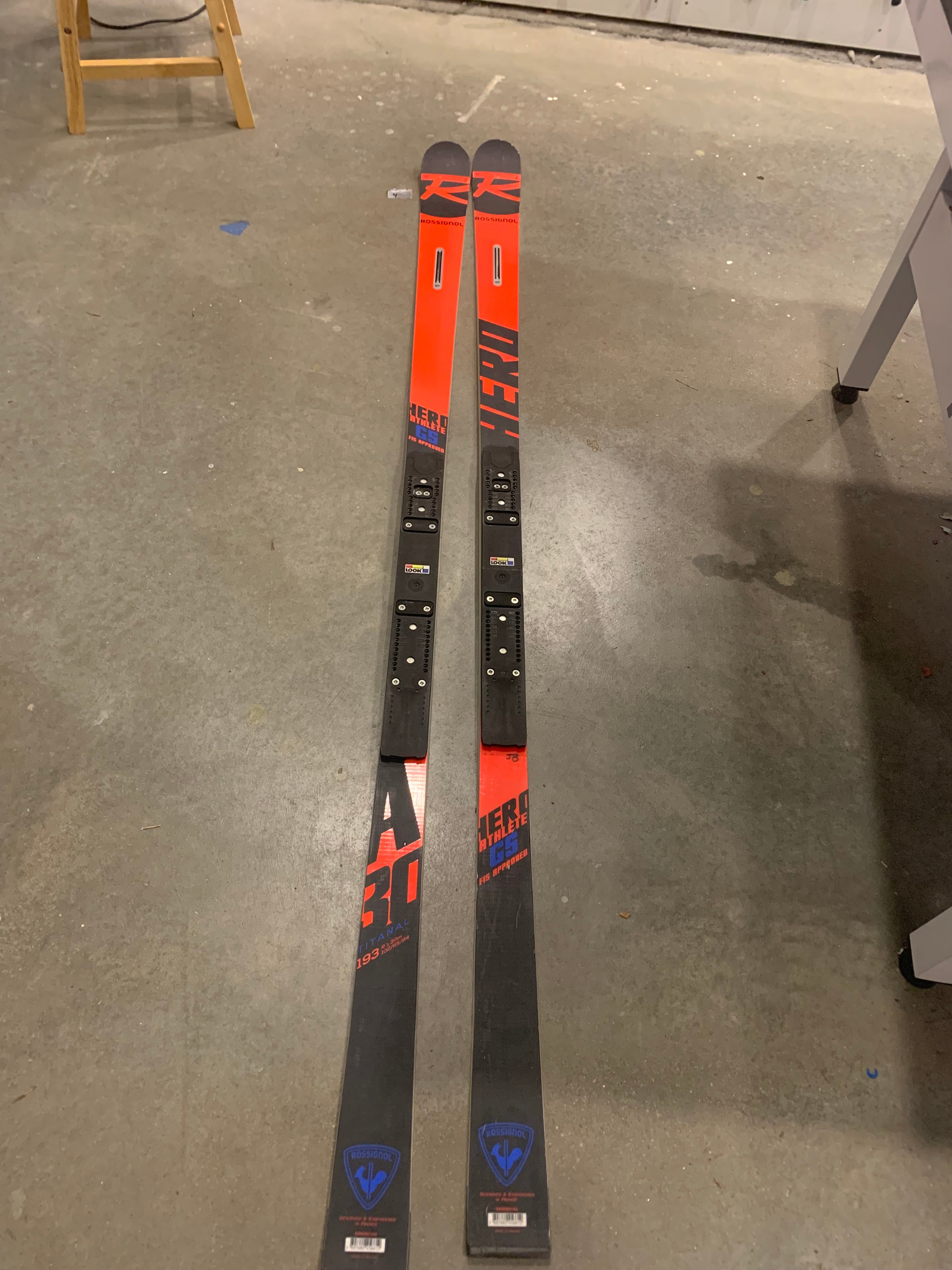 Used Unisex Rossignol 193 cm Racing Hero Athlete GS Skis Without Bindings |  SidelineSwap