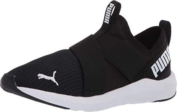NIB Puma Chroma Slip On Women's Athletic Shoes Black White Size 9