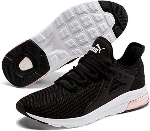 NIB Puma Electron Street Women's Athletic Shoes Black White Pink Size 9