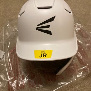 Easton batting helmet with reversible jaw guard matte white