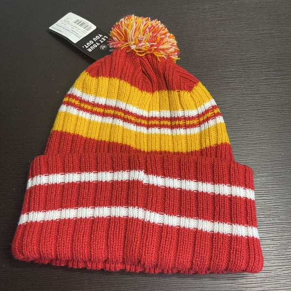 Kansas City Chiefs New Era Knit Cap, Red/Gold