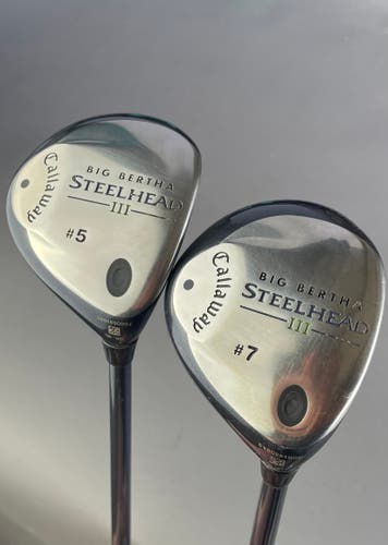 Callaway Steelhead III #5 wood & #7 wood