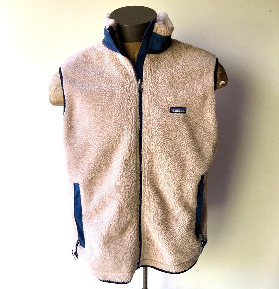 Vintage Patagonia Retro X Oatmeal Deep Pile Vest Jacket ~ Size XL | SidelineSwap