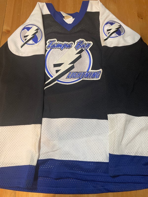 AVAILABLE NOW IN STORE- Tampa Bay Lightning Hockey Jersey - Yellow Size XL  / $75 Starter Montreal Canadiens Hockey Jersey - Red Size XL…