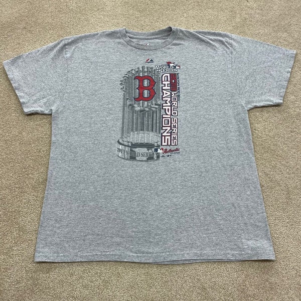 Boston Red Sox T Shirt Men XL Adult Gray MLB Baseball 2013 World Series  Champion