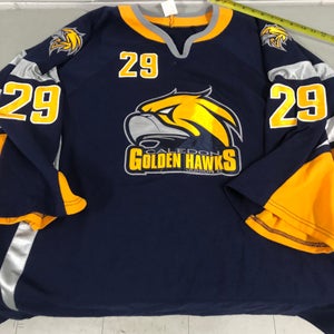 Goalie cut Caledon Golden Hawks game jersey #29