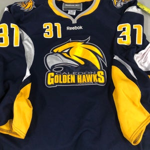 Goalie cut Caledon Golden Hawks game jersey #31