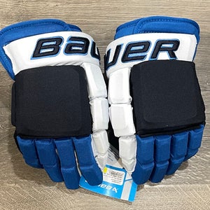 New Winnipeg Jets Reverse Retro Pro Stock Bauer Nexus Pro Series Hockey Gloves 13"
