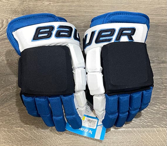 New Winnipeg Jets Reverse Retro Pro Stock Bauer Nexus Pro Series Hockey Gloves 13"