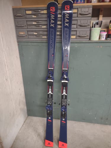 Used Men's 2019 Salomon S/max 12 170 cm All Mountain Skis With Bindings