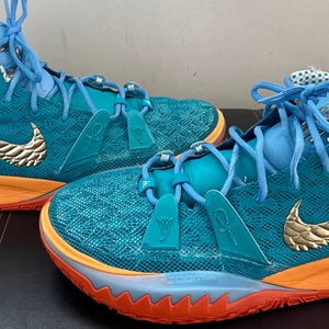 Nike Kyrie 7 VII Concepts Horus Orange Teal Size 14