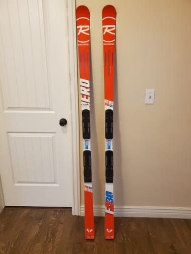 Used 182 cm Racing Rossignol Hero Skis Without Bindings