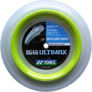 YONEX BG66 Ultimax Badminton String - 200m Reel, Color- Yellow