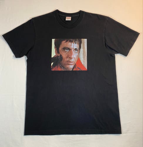 Supreme FW17 Scarface Shower Tee Men's Size L Black Two Sided Graphic T Shirt